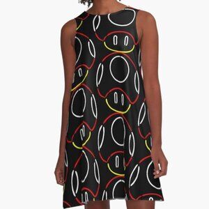 Super Mario Mushroom A-Line Dress - Medium